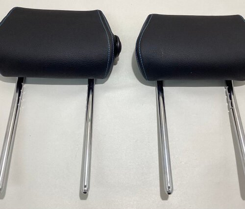 IMG_0326__13780 2016-2021 F87 BMW M2 Dakota Black Leather Rear Seat Headrests / Blue Stitching / B2008