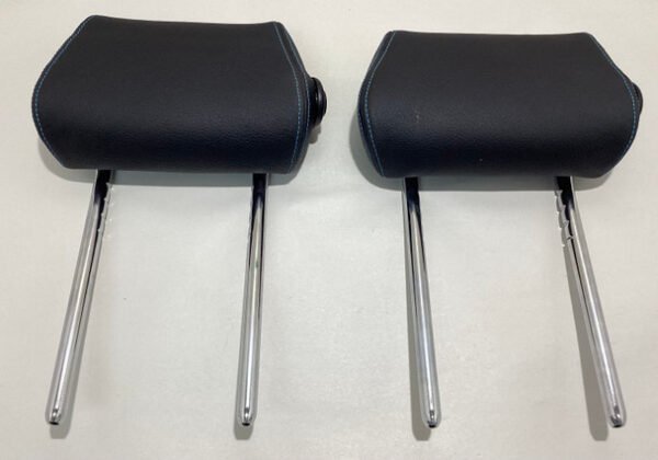 IMG_0326__13780 2016-2021 F87 BMW M2 Dakota Black Leather Rear Seat Headrests / Blue Stitching / B2008