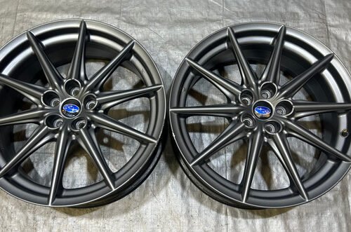 IMG_3222__13910 2022-2023 Subaru BRZ OEM 18" Wheels Rims / Pair / *Minor Bend* / FB209