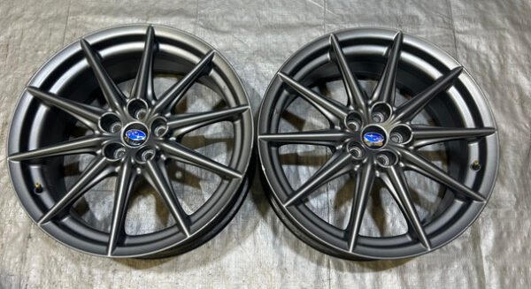 IMG_3222__13910 2022-2023 Subaru BRZ OEM 18" Wheels Rims / Pair / *Minor Bend* / FB209