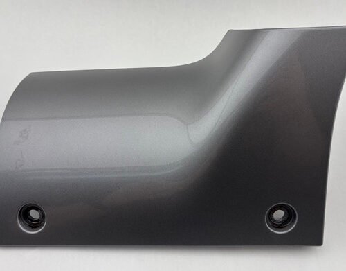 IMG_6819__33283 2018-2025 Jeep Wrangler JL Driver Side Fender Wiper Cowl End Plate Trim Panel / Billet Silver Metallic JL012