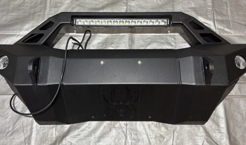 IMG_7378__00444 2020-2024 Jeep Gladiator Black Widow Steel Front Bumper Beam w/ 20" Light Bar / JT003
