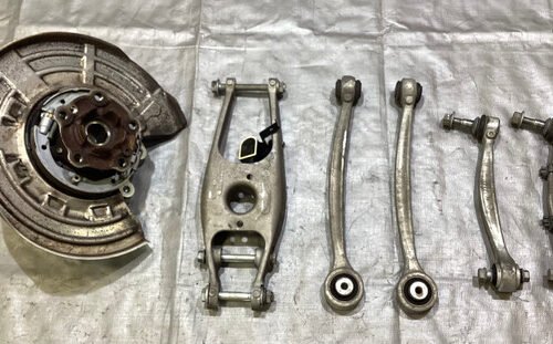 IMG_9765__75270 2015-2020 F80 F82 F87 BMW M2 M3 M4 Driver Rear Knee Spindle Hub w/ Control Arms / 34K B2008