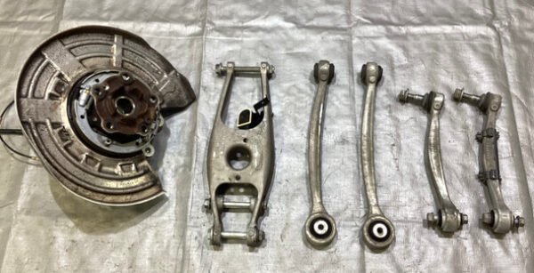 IMG_9765__75270 2015-2020 F80 F82 F87 BMW M2 M3 M4 Driver Rear Knee Spindle Hub w/ Control Arms / 34K B2008